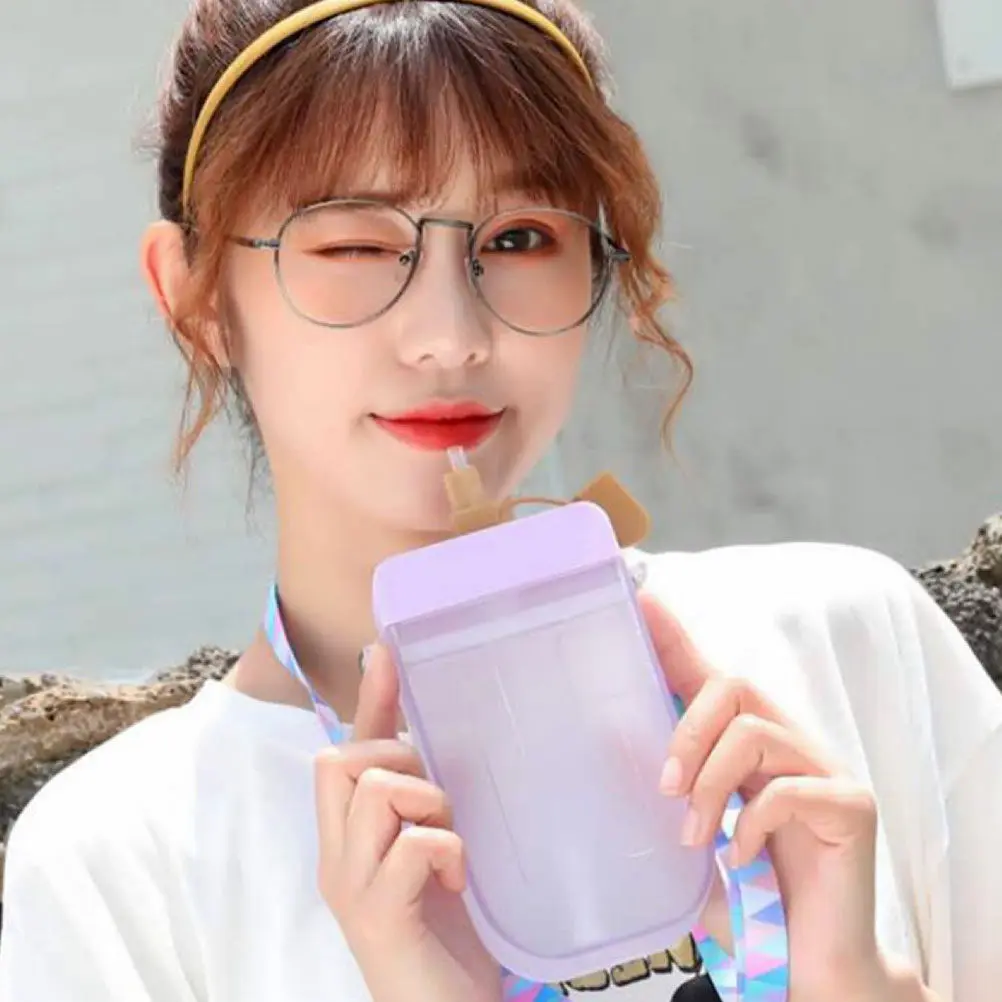 Backpack Water Bottle Leakproof Ice- Shape Portable Beverage Bottle Outdoor Summer Drink Cup Juice Tea Lovely Water Cup