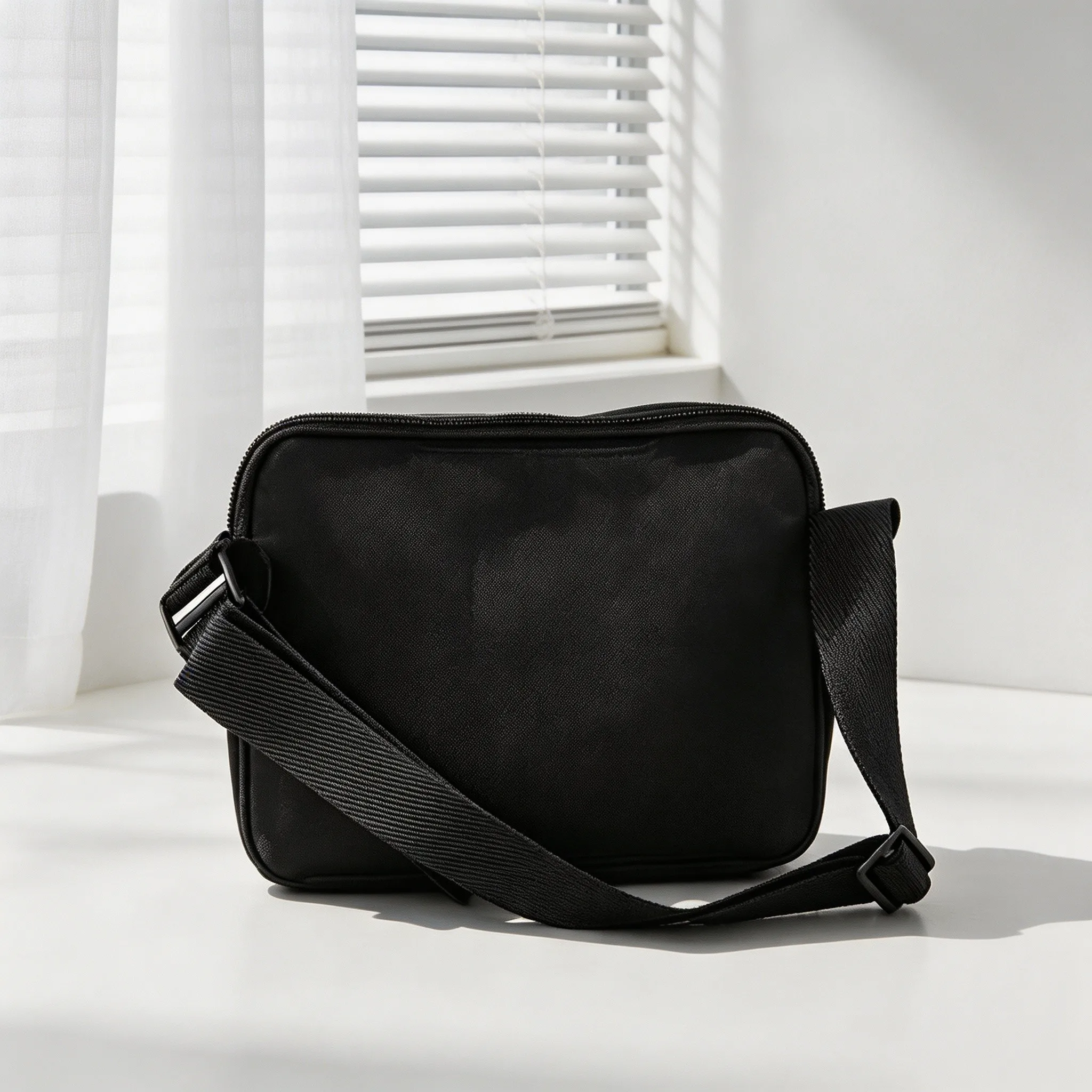 Men’s Abrasion‑Resistant Ballistic Nylon Messenger Bag, Water‑Resistant Crossbody Shoulder Bag for Travel view 3