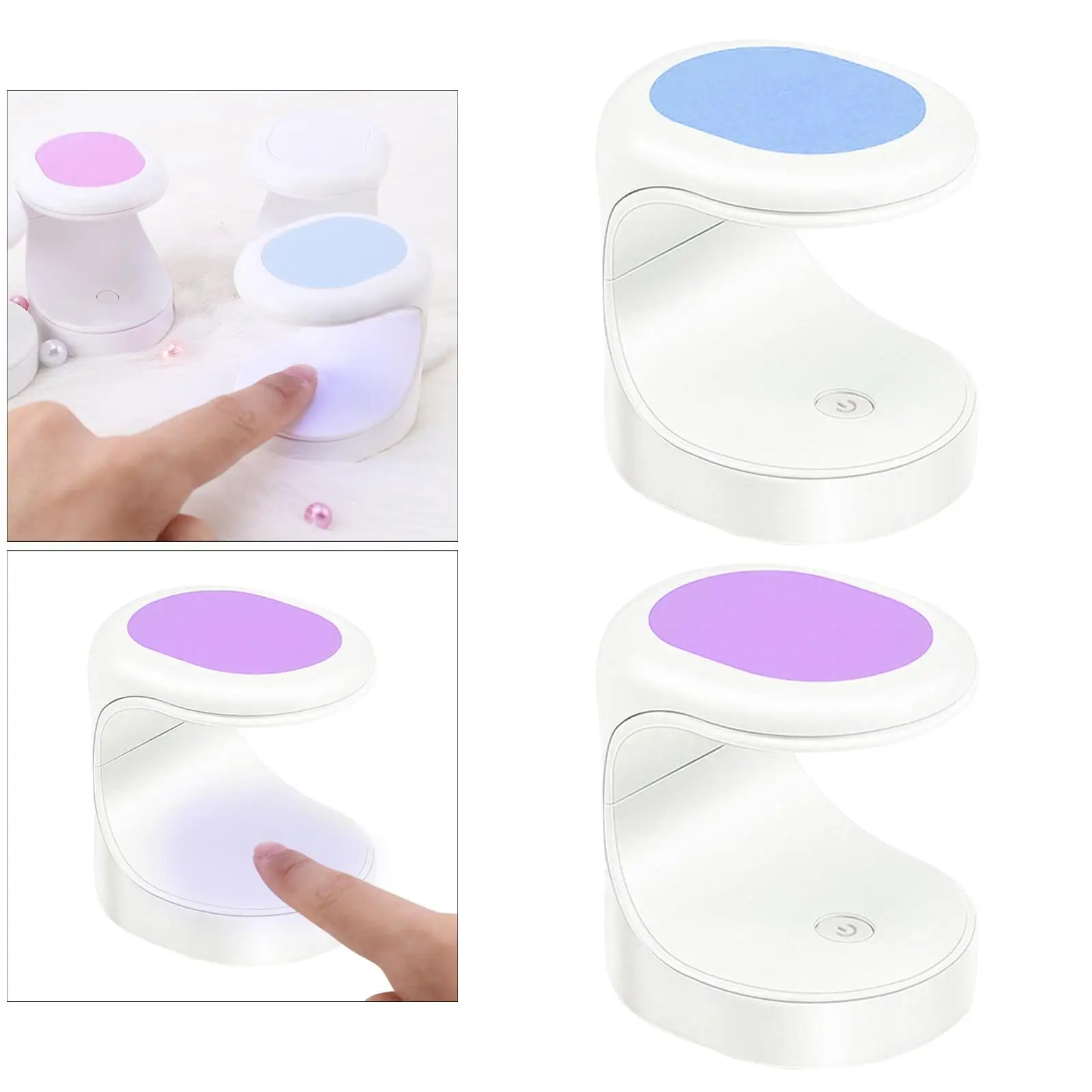 Mini lâmpada secadora de unhas gel polonês 3 LEDs 16W UV LED lâmpada kit profissional para casa