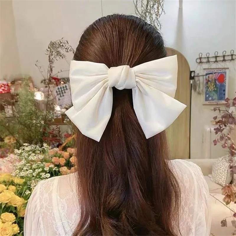 Schwarzes Haarband mit großer Schleife, Haarnadel für Damen, neue Clip-Haaraccessoires, Herbst-Haarnadel【AliS8】 – Detail 10