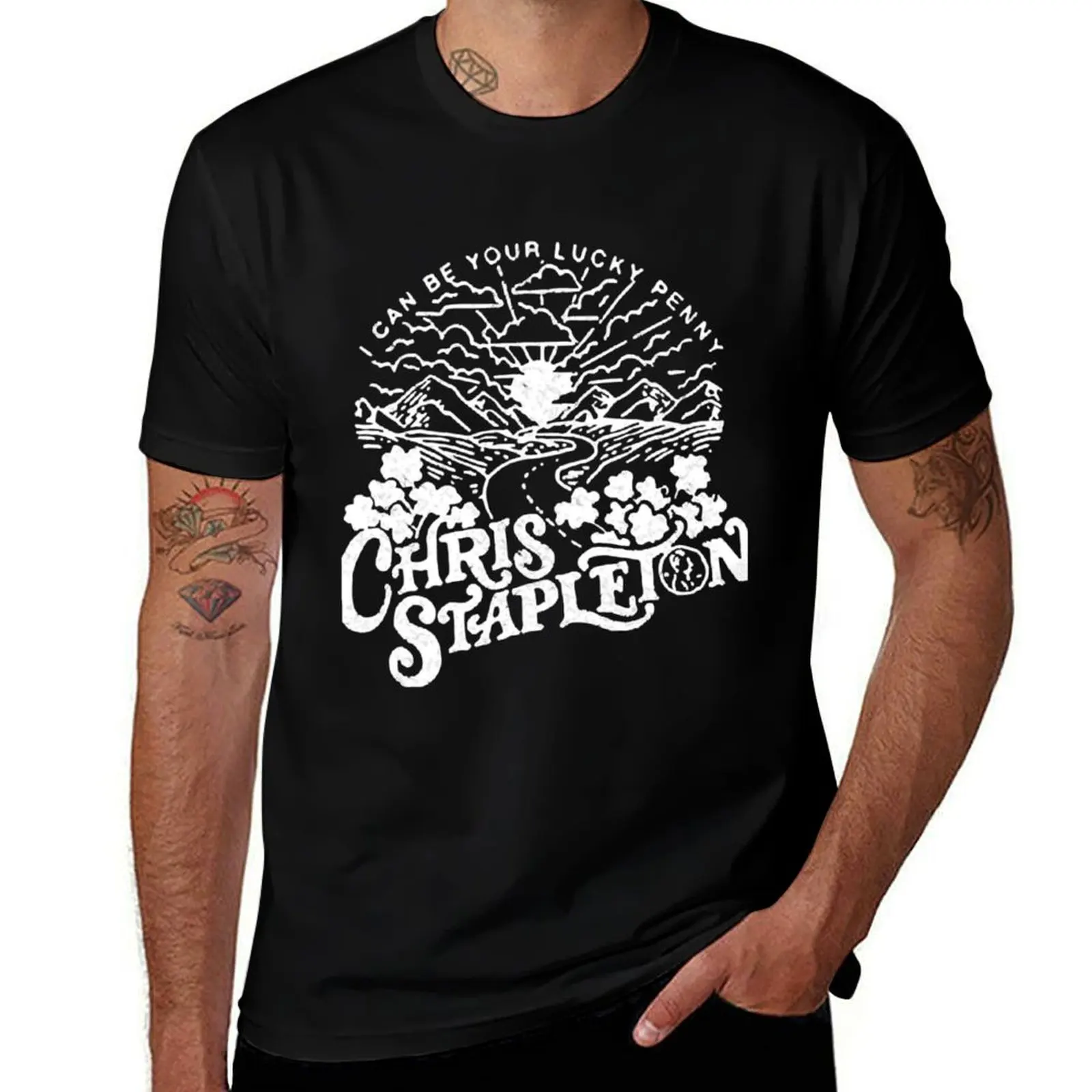 For Mens Womens Chris Stapleton Gifts For Fan T-Shirt Basic Solid Color Short Sleeve Cotton Top T-Shirt
