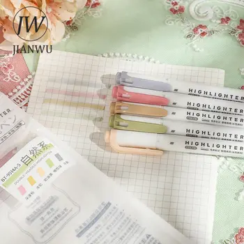 建武 5 件組 莫蘭迪馬卡龍色雙頭螢光筆套裝 書寫流暢 創意 DIY 學生文具用品 6 最佳銷售 建武官方店 - №4