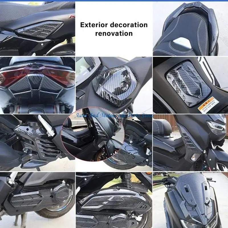 

P9FD Impact Resistant Motorcycle Turn Light Cover ABS Black Finish Motorcycle Accessories Universal for NMAX155