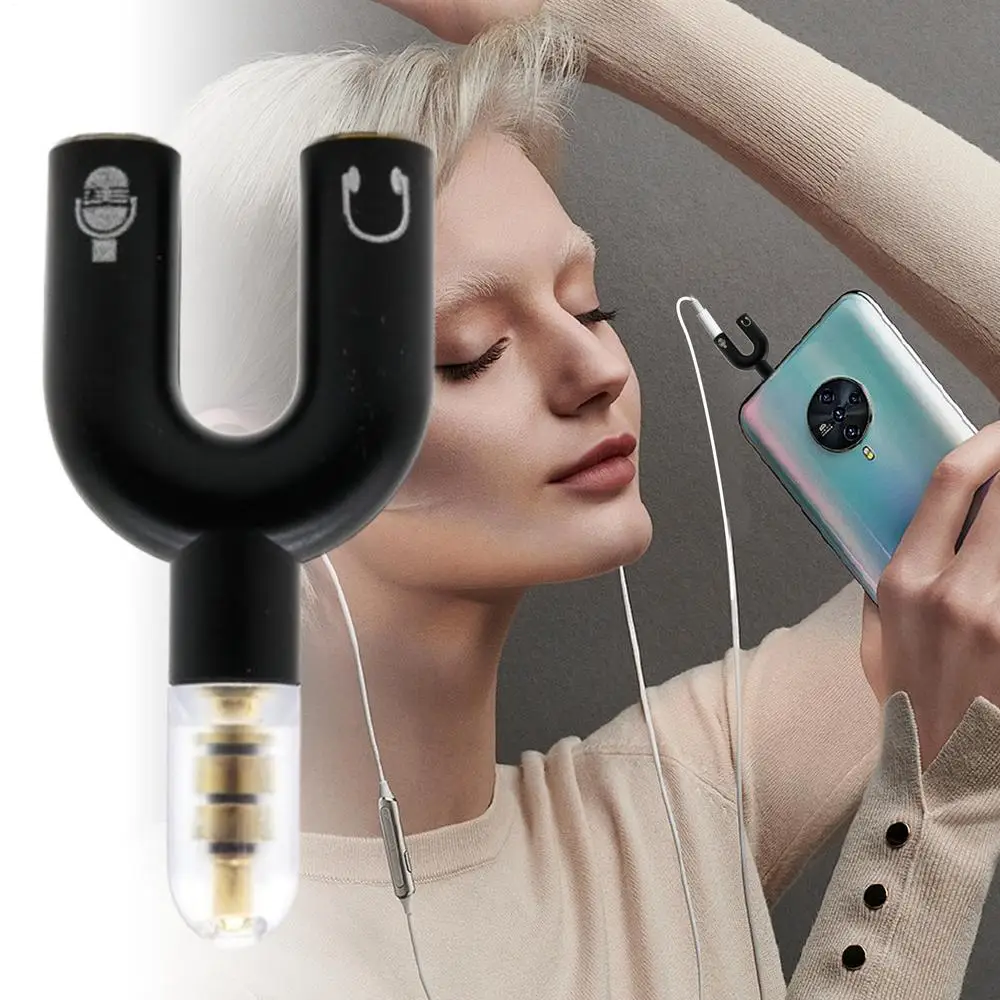 3,5 MM Kopfhörer Stecker Audio Kabel Splitter Mikrofon 2 in 1 U Typ Adapter Stecker Für Smartphone MP3 MP4 Player Sharing – Detail 13