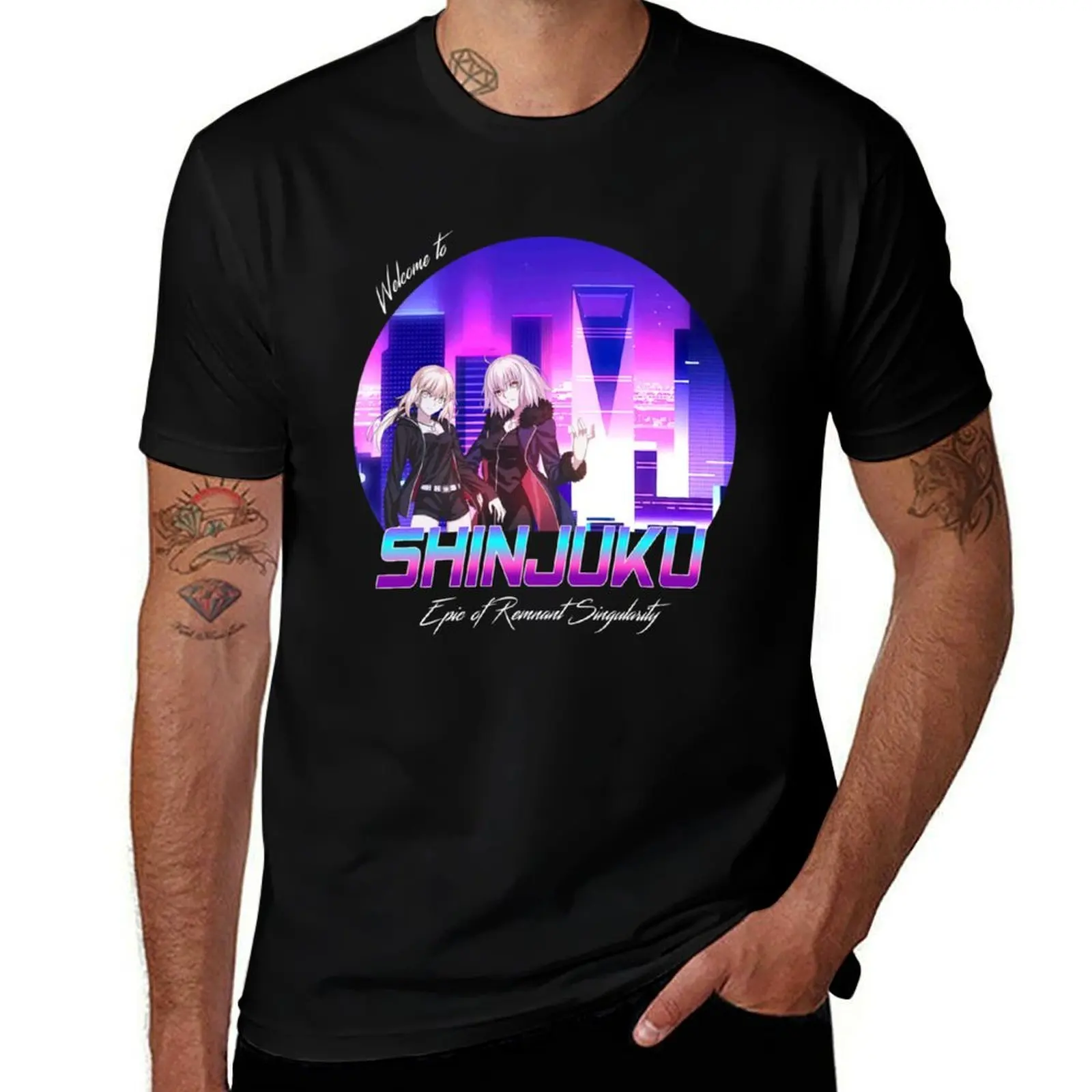 

Saber funny for Vaporwave cotton t man and shirts 100% - Shinjuku t T-Shirt Alter shirts Jeanne alter cotton