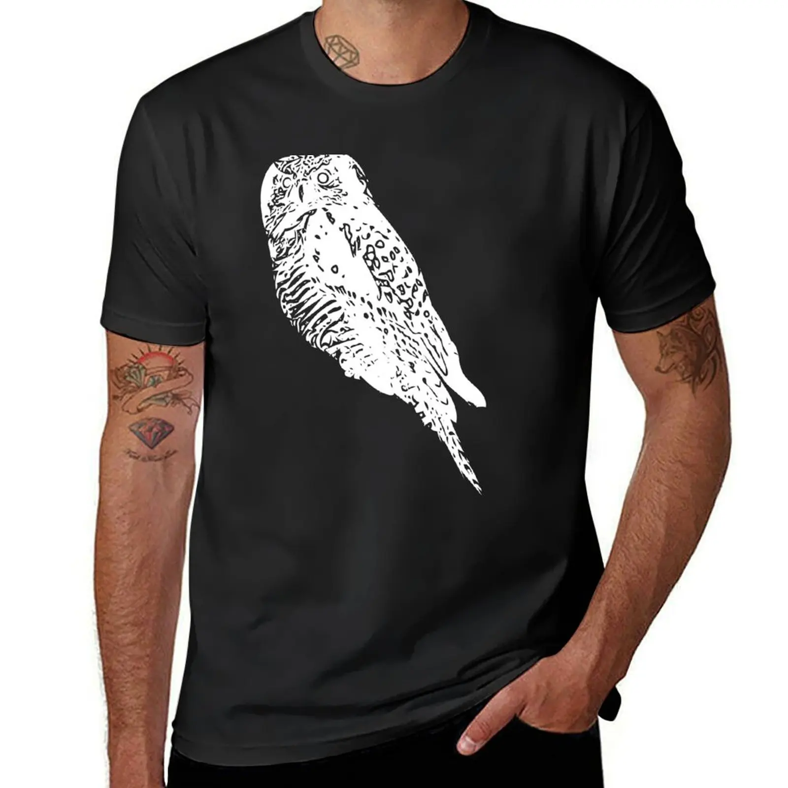 

Northern Hawk Owl White Design T-Shirt vintage clothes oversizeds plain quick drying mens champion t shirts