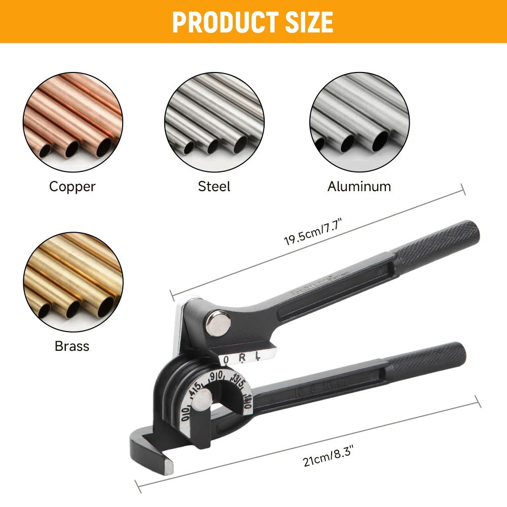 Hoteche 3 في 1 أداة الانحناء اليدوية 6 مللي متر 8 مللي متر 10 مللي متر أنبوب الفرامل المتداول النحاس والنحاس والألومنيوم أنبوب الأنابيب بندر أداة اليد
