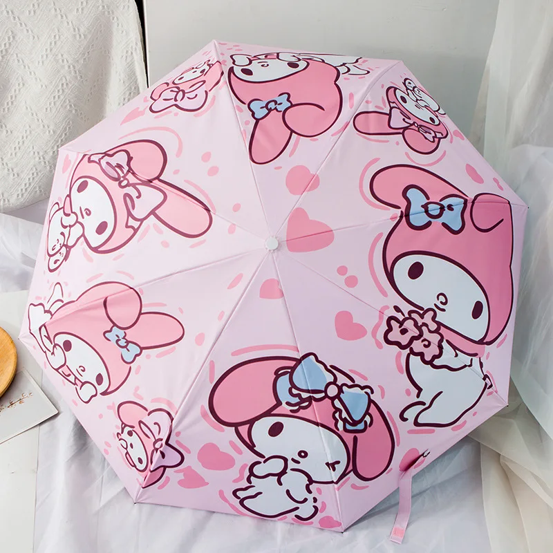 Sanrio Kawali My Melody Fully Automatic Sunscreen Umbrella Ultraviolet-Proof Sweet Ins Cute Cartoon Kids Birthday Gift For Girls