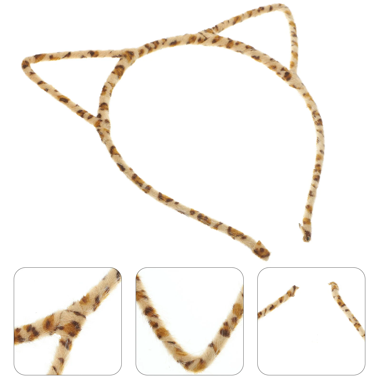 

Fancy Dress Costume Party Cat Ears Wired Headband (Leopard) Silk headband Cat ears dress Costume cat ears