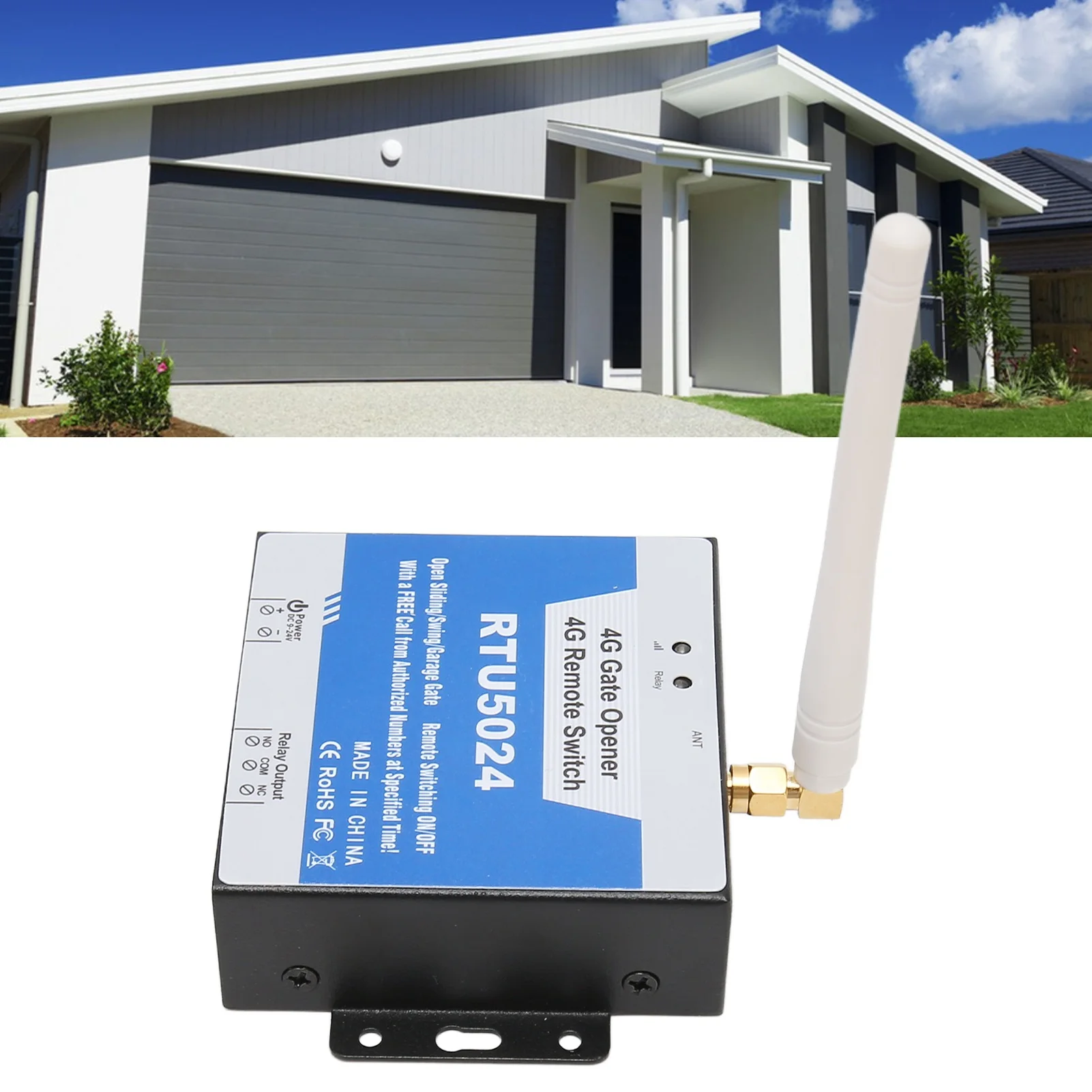 GSM Gate Opener RTU5024 4G Support Standard SIM Card APP Control 9-24V GSM Gate Opener Remote Switch SMS Smart Alert for Doors