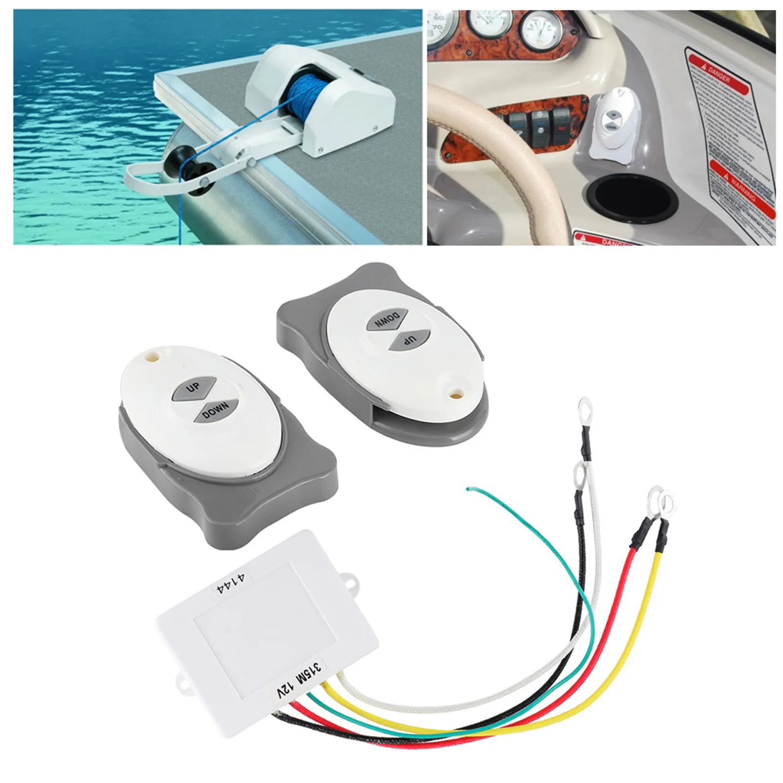 Windlass Wireless Remote Control Windlass Wireless Trim Controller Marine Boat Sail Accessory 2 Transmitter