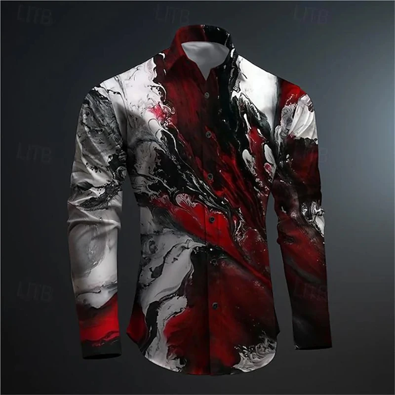 Luxury Shirt Stripe 3d Print Shirts Men Women Fashion Oversized Blouse Men's Lapel Shirt Beach Camisas Men's Clothing Bussiness