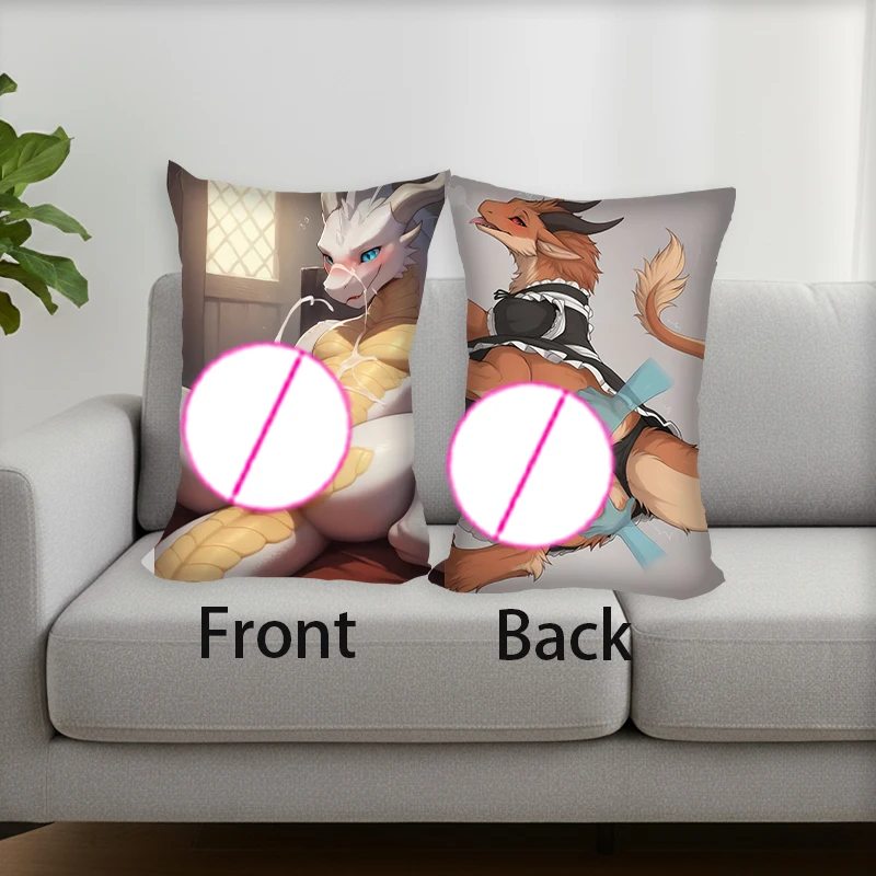 

Dakimakura Anime Pillow Case dragon Nsfw Half Body Cartoon Pillowcase Double Side Print Gifts