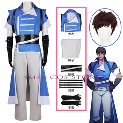 Richter Belmont Cosplay Anime Castlevania Nocturne Costume Uniform Cloak Top Pants Glove Wig Suit Party Role Play Outfit for Men