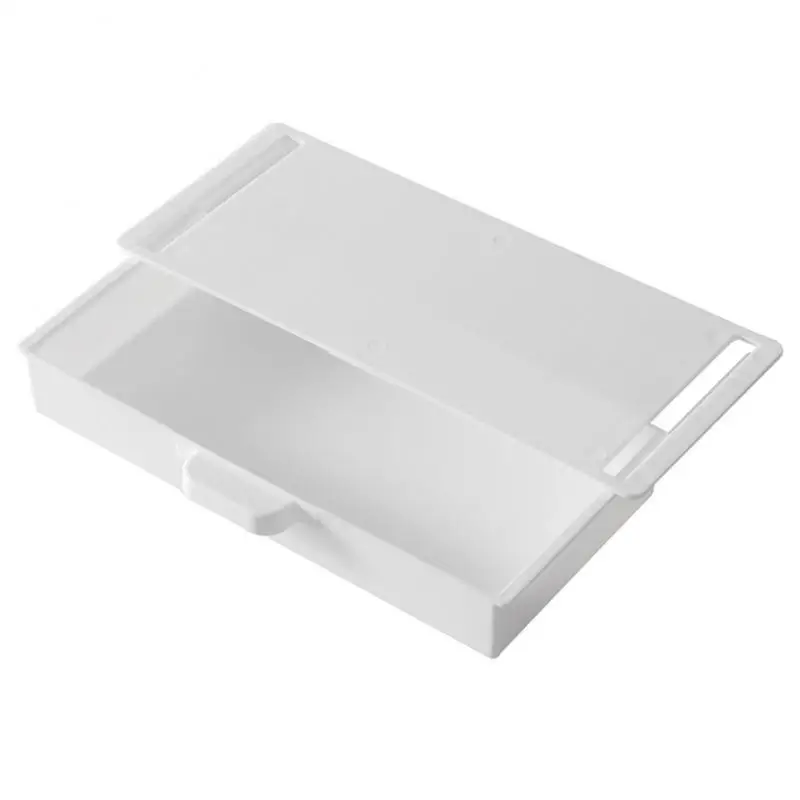 Self Adhesive Storage Box Hole Free Cabinet Finishing Box Hidden Stationery Box Under Office Desk Self-adhesive Drawer Storage