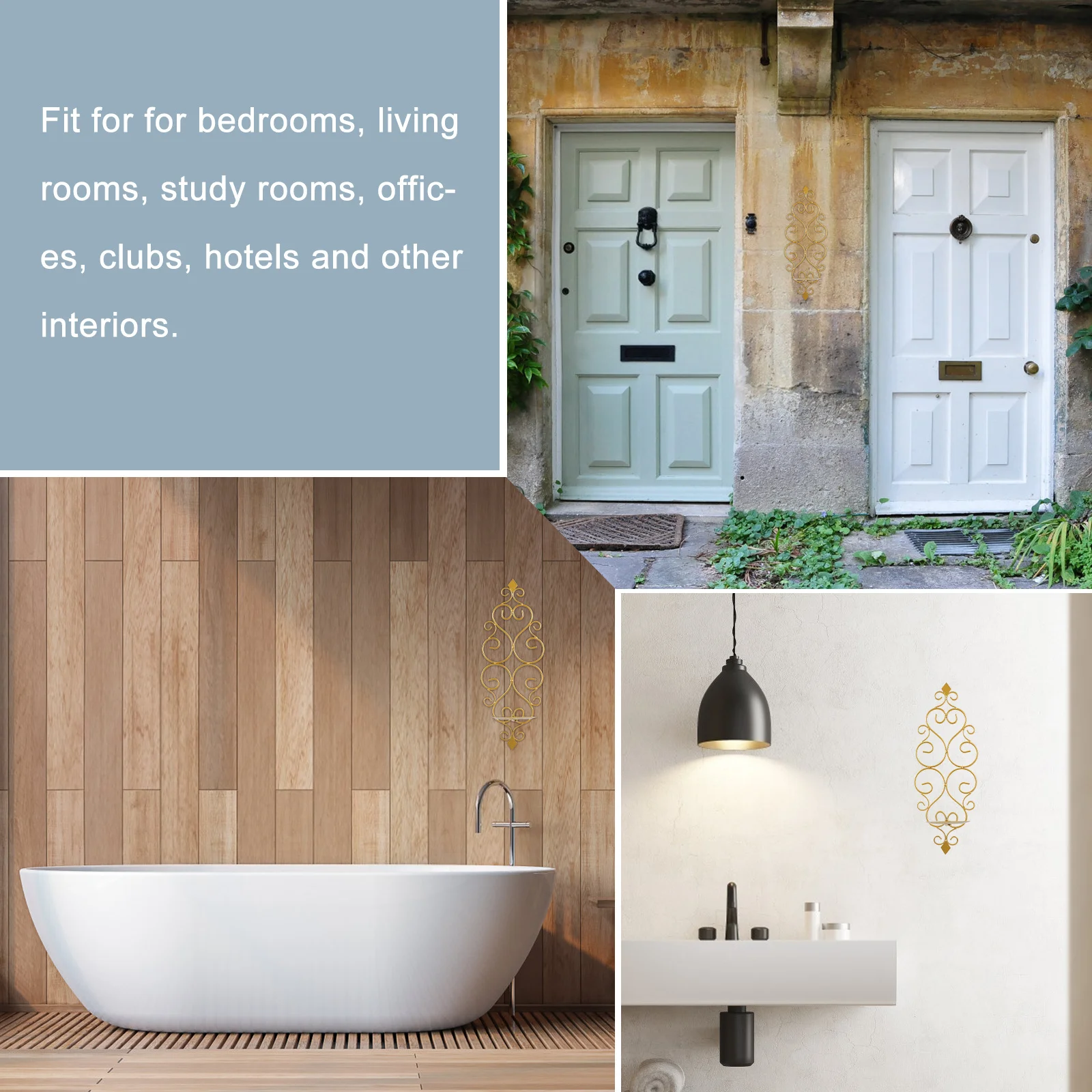 2 قطعة الشمعدانات الجدار الحديد Tealight أصحاب لغرفة النوم غرفة المعيشة ديكور الرجعية أنيقة الشمعدانات عرض حامل