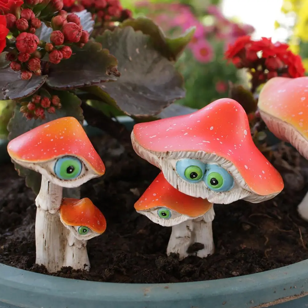 Figuras de setas de dibujos animados para decoración de jardín, estatuas de setas para exteriores, juego de 3 figuras de setas de dibujos animados para decoración al aire libre, 3 uds.