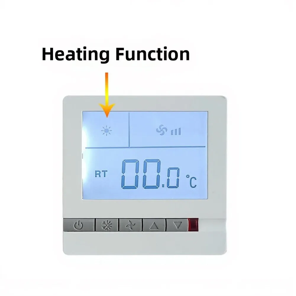 Thermostat Panel Switch for Central for Air Conditioning Systems with Ventilation Function and Precise Temperature Regulation