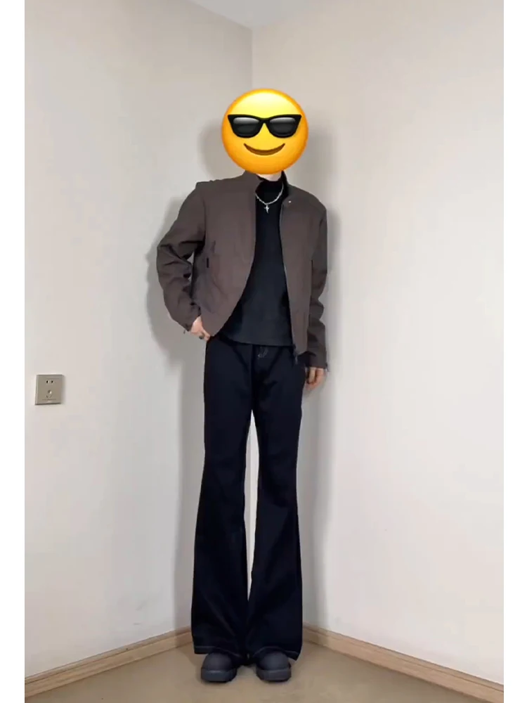 

Мужская рабочая одежда в стиле ретро Hunting Jaet, американская одежда Sle Cleanfit, повседневная застежка-молния из полиэфирного волокна, длинная све, стандартная посадка