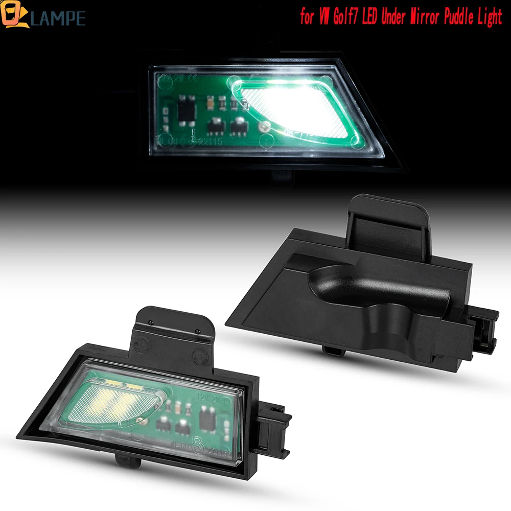 

2Pcs for VW Golf 7 2015+ Golf MK6 GTI MK7 GTI R20 High Brightness White LED Side Under Mirror Lamp Puddle Light
