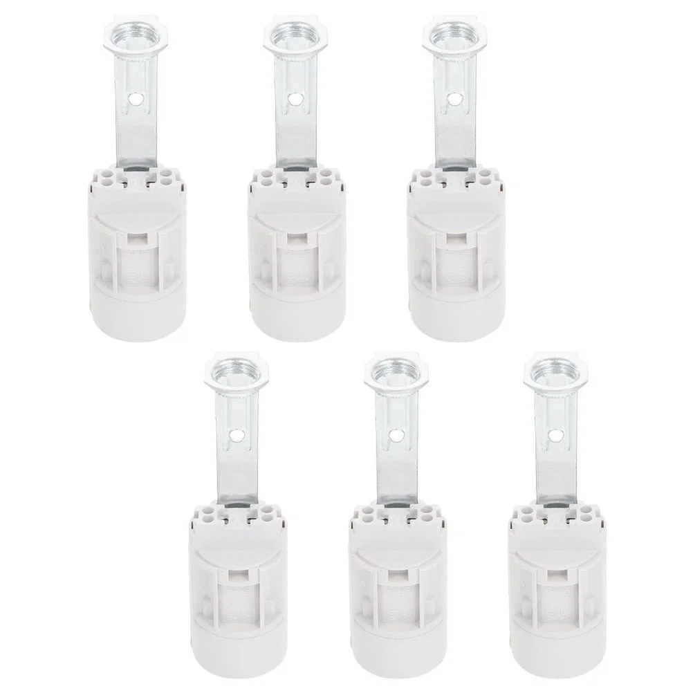 6 Pcs Lamp Socket Replacement Holder Bulb Sockets Parts White Chandelier Light Bulbs