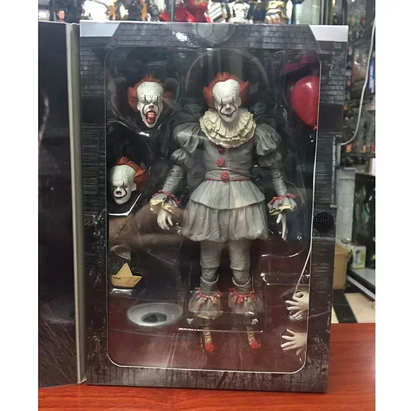 

[Funny] 20cm NECA Stephen King's It Pennywise Joker Clown Halloween Day Horror Movie Doll PVC Action Figure Collectible Model