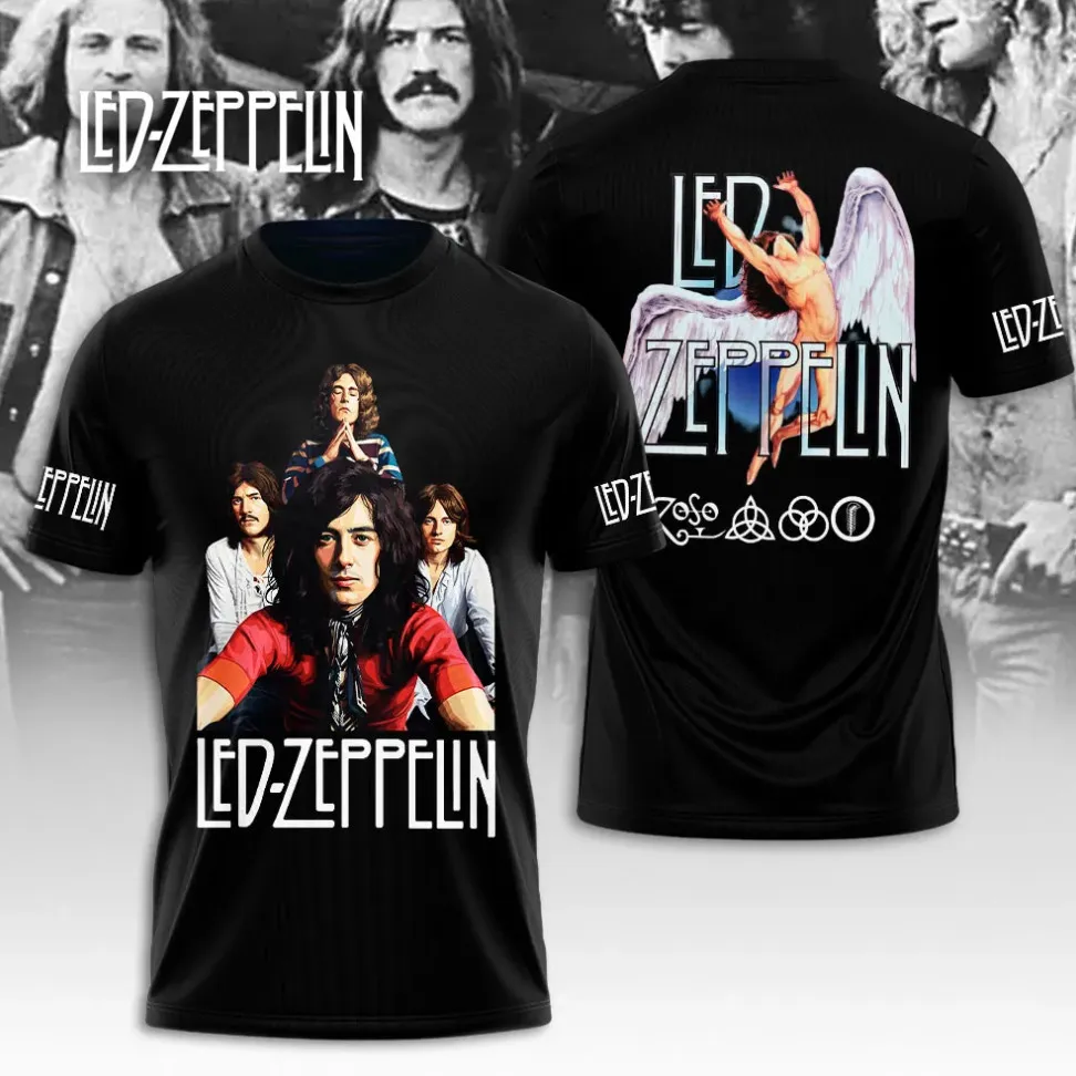 Camiseta Led Zeppelin 3D Apparel, regalo para fanáticos