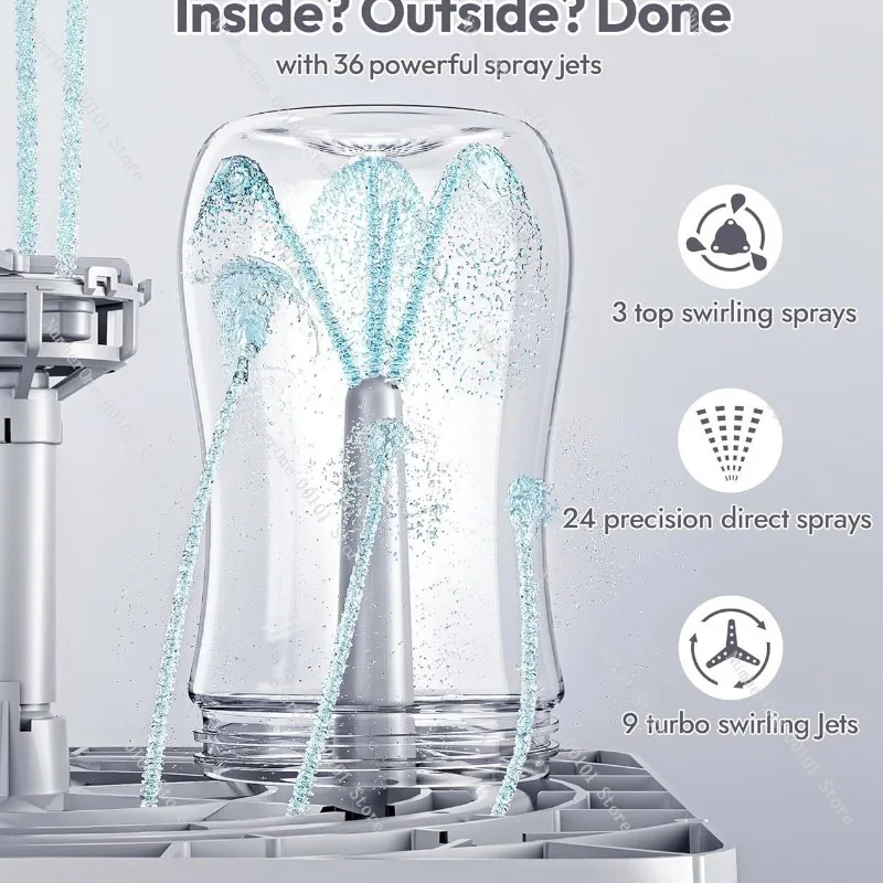 Baby Feeding Essentials 4 in 1 Bottle Cleaning Machine Washer Sterilizer Dryer Storage Cabinet 49 Minute Powerful Washing view 4