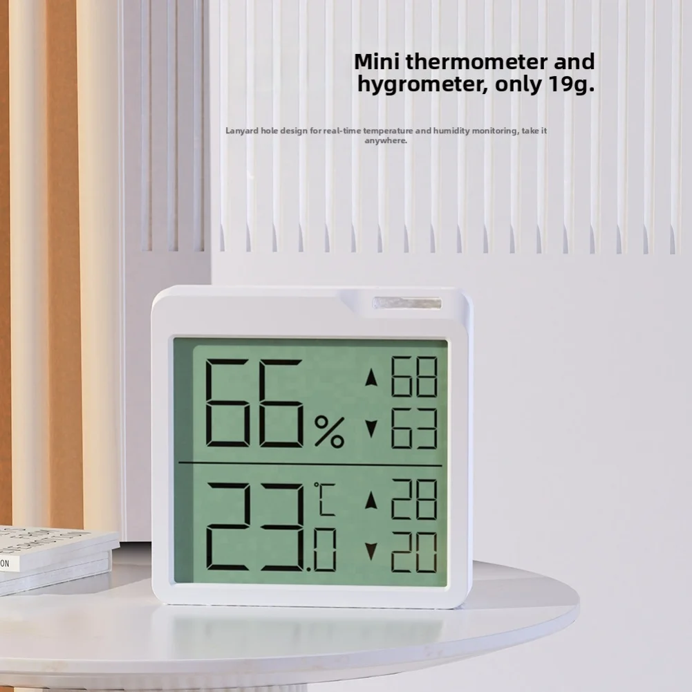 Electronic temperature and humidity gauge for baby room indoor use with precise measurement and monitoring of room climate