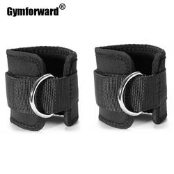 2pc Fitness Band Crossfit Workout Ankle-Strap Cuff Cable-Machine Attachment Fitness Bodybuilding Work Out Training Gym Equipment