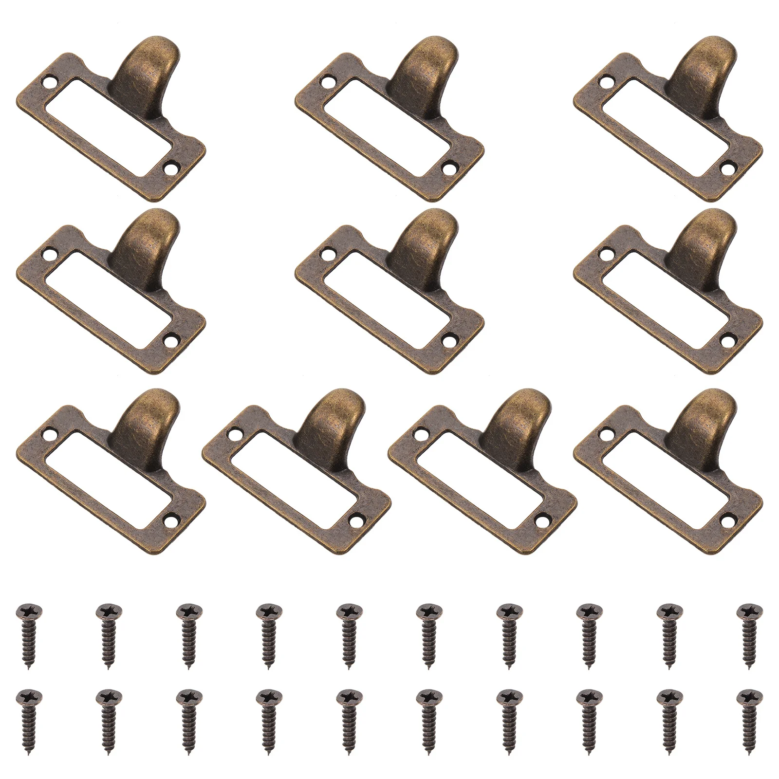 10 قطعة مقبض سحب التسمية سبائك الزنك إنهاء خزانة سحب للأثاث درج مكتب مكتبة استخدام مقبض إطار العلامة