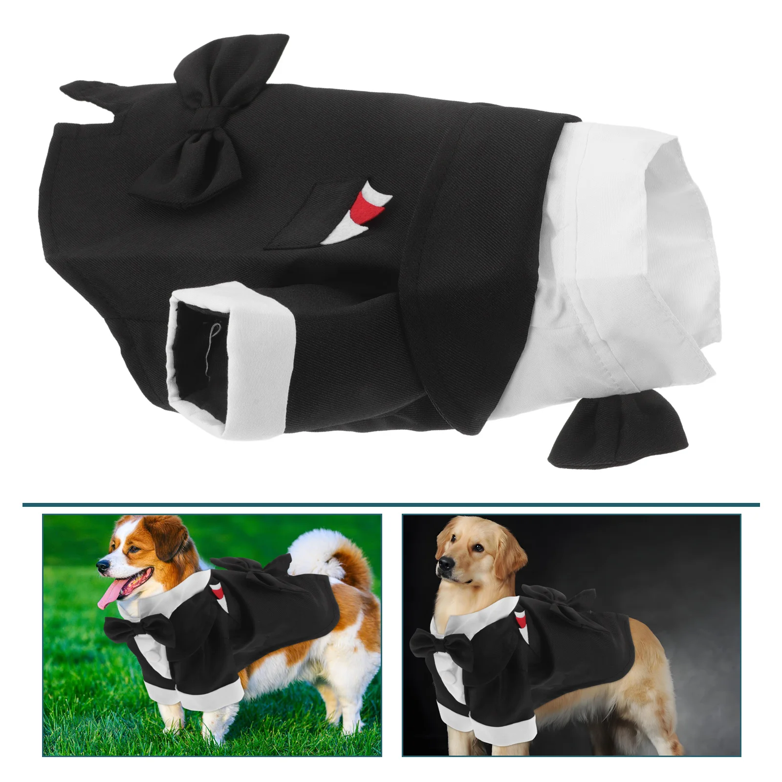 

Dog Wedding Suit Puppy Shirt Formal Tuxedo Outfit Small Dogs Wedding Attire Birthday Dinner Party Costume Small Dog Shirt