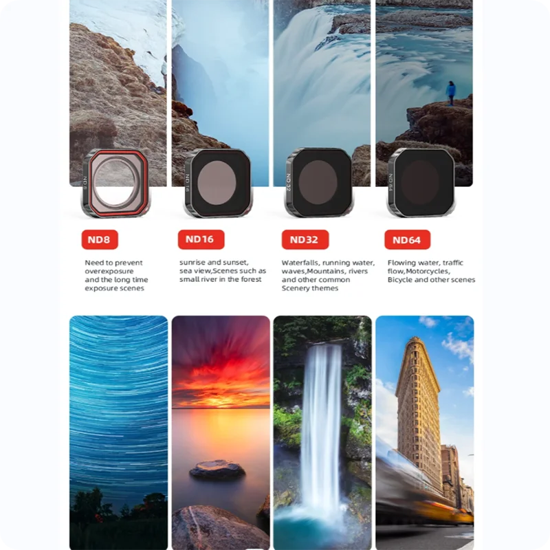 AMagisn CPL UV ND Filter Set for Insta360 Ace Pro/Pro 2 ND 4 Sets Mix 4 Sets Waterproof Lens Filters for Insta 360 AcePro2/Ace