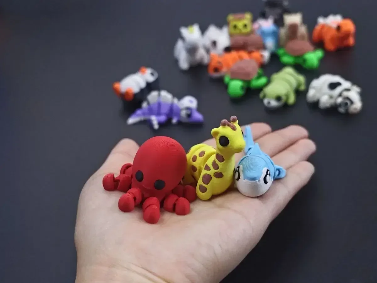 3D-Gedrucktes Simuliertes Kleintier mit Beweglichen Gelenken, Mini-Schreibtisch-Spielzeug für Jungen und Mädchen, Stressabbau, Heilung, Familienfeiern – Detail 11