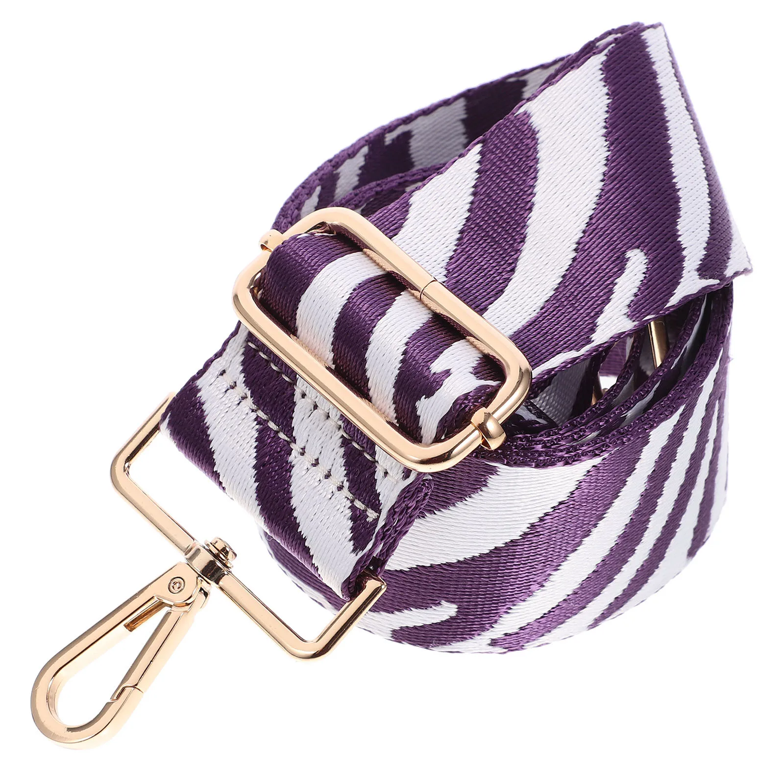 1Pcs Adjustable Zebra Pattern Shoulder Strap Tough Canvas Crossbody Belt for Bag Stylish Replacement Accessory Trendy Look