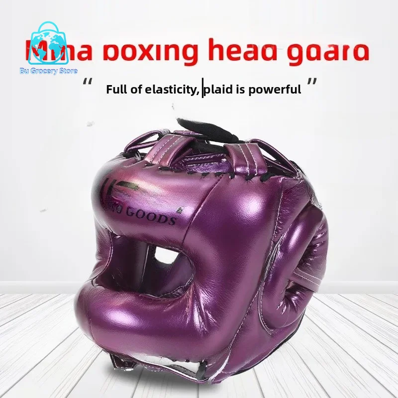 Closed Beam Boxing Head Protector Full Cover Fighting Helmet For Adult Karate Sanda Combat Training