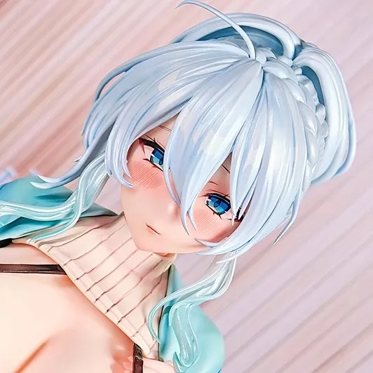 

14cm High Quality Widow's Snow Girl Anime Character Snow No Deep Winter Sitting Beautiful Girl 2D Model Handmade Gift
