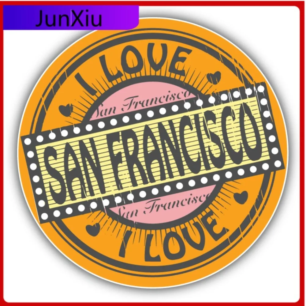 

San Francisco Love Label Car Bumper Sticker Decal