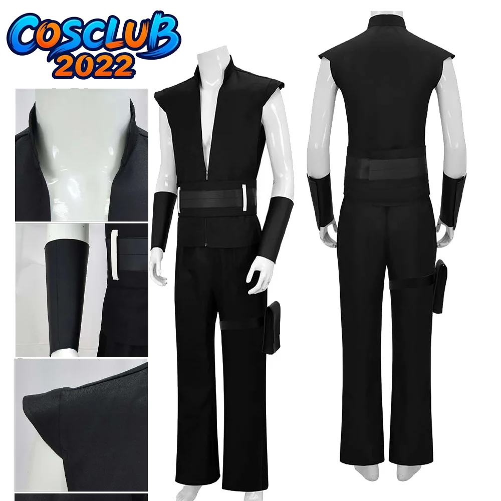 Male Maul Cosplay Costume Belt Legbags Shadow 2026 Movie Fantasy Lord Clothing Top Pants Black Suits Halloween Carnival Outfits