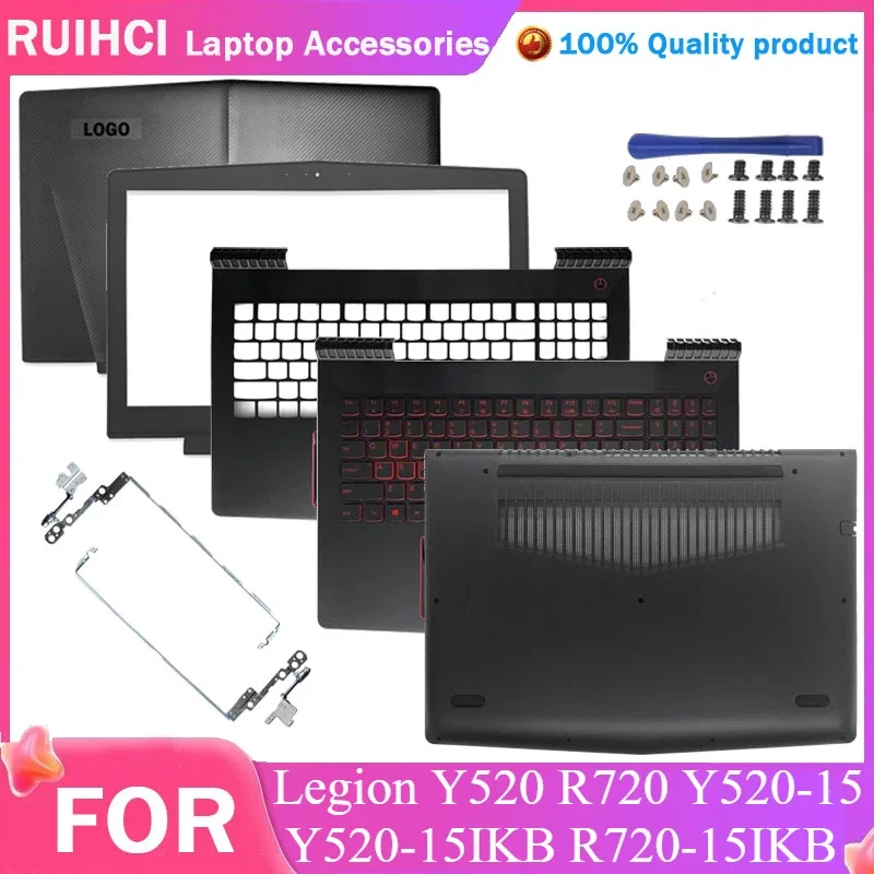 

For Lenovo Legion Y520 R720 Y520-15 Y520-15IKB R720-15IKB IBKN Laptop LCD Back Cover/Front Bezel/Hinges/Palmrest/Bottom Case