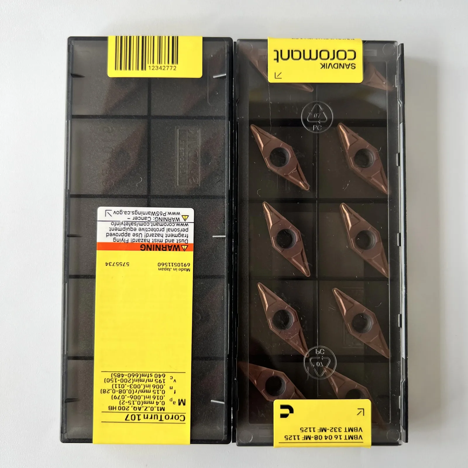 

SANDVIK / VBMT160408-MF 1125 / Hard alloy CNC Blade 10 Pcs