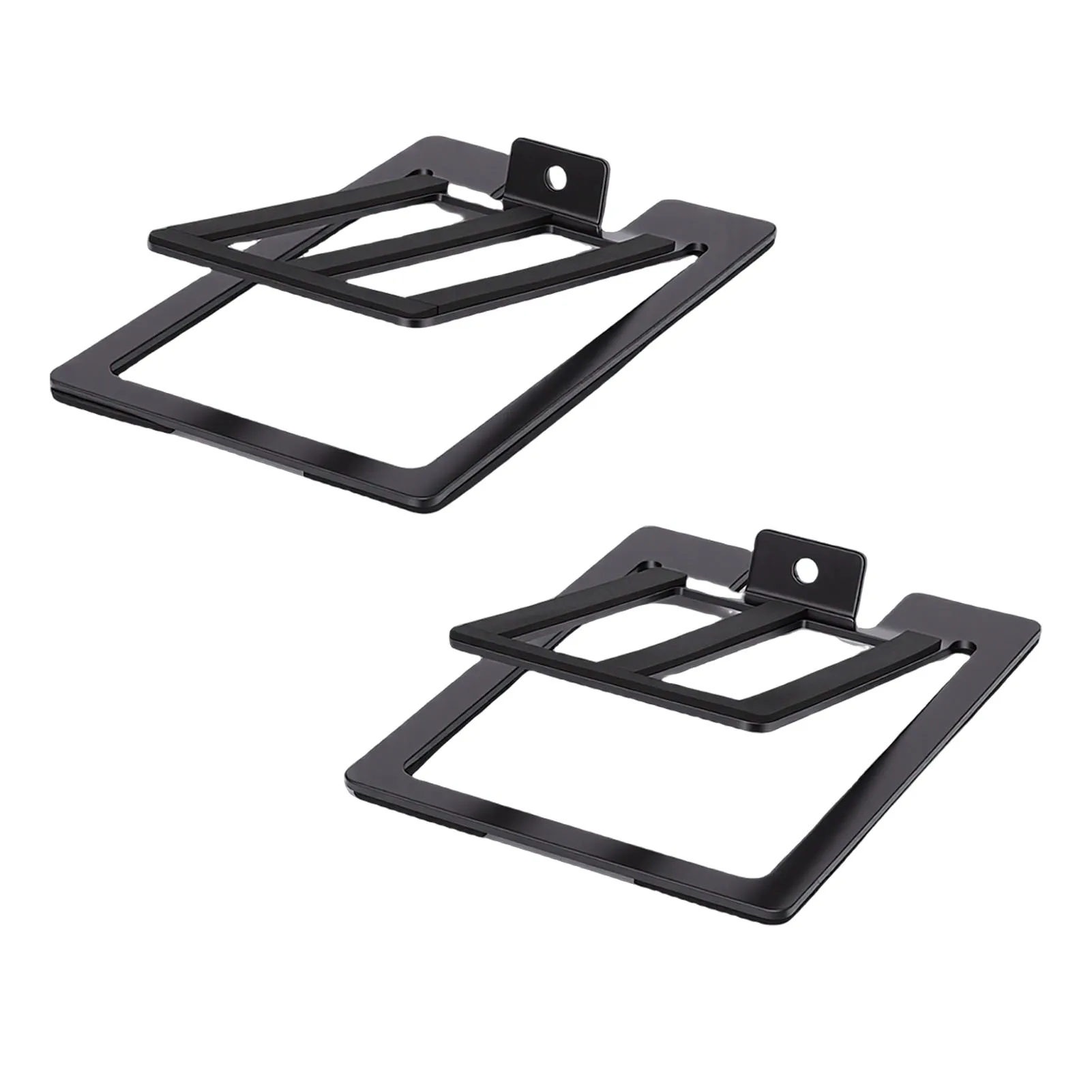 2pcs Tilted Desktop Speaker Stand 22lb Load Capacity Aluminum Alloy Speaker Riser for Bookshelf PC Speaker with AntiVibrationPad view 4