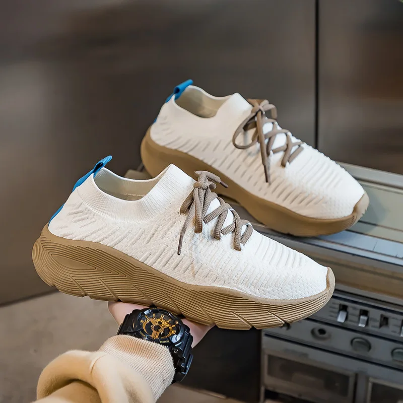 2026 Hot Sale Unisex Breathable Running Shoes Knitted Mesh Slip-On Casual Sneakers Speed Competition Sports Socks Men's Shoes