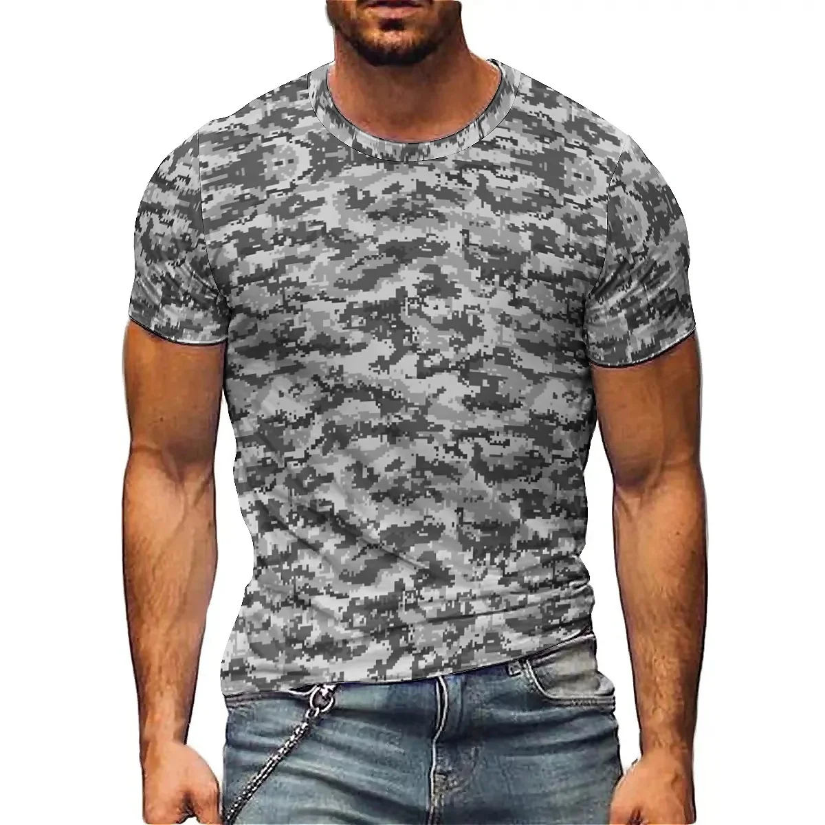 

Outdoor Sports Men's 3D Printed Short-Sleeve T-Shirt - High-Quality 3D Men's Printing Top