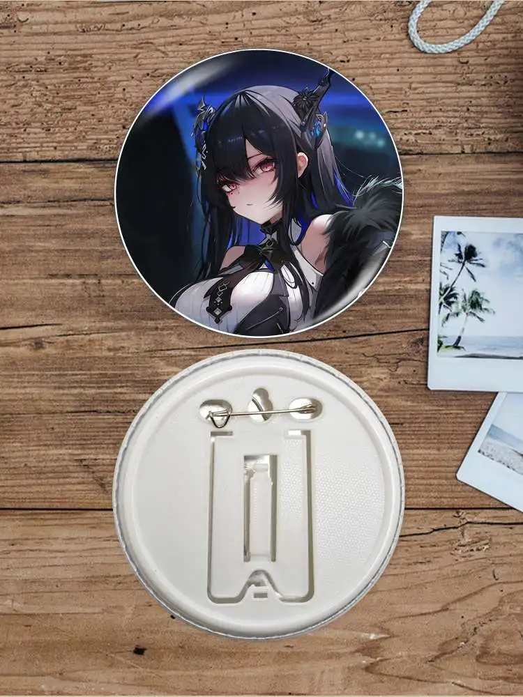 Nerissa ravenft Ch VTuber بروش شارة أنيمي ، دبوس مرساة الطرفية ، حلية هدية تذكارية لصديق ، 75