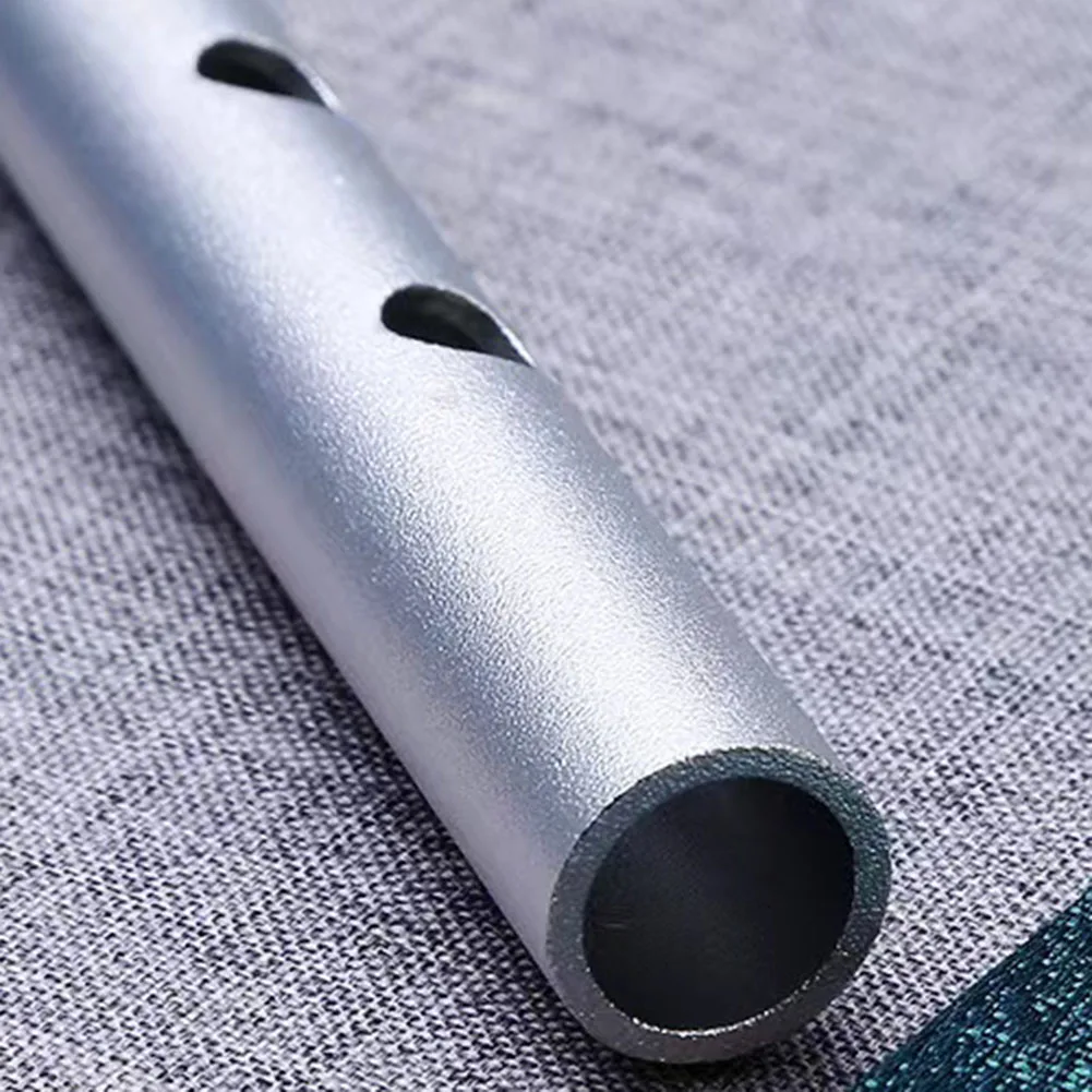 Irish Whistle Tin Whistle Tin Penny Traditional Music Musical 6 Hole Black+Silver Brass D/C Whistle Instrument