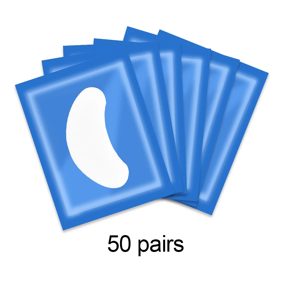 50 Paar Wimpernverlängerungs-Patches, Hydrogel-Patches, Gel-Pad, Make-up, Wimpernlift-Werkzeuge, unter den Augenklappen, Pads für Wimpernverlängerung