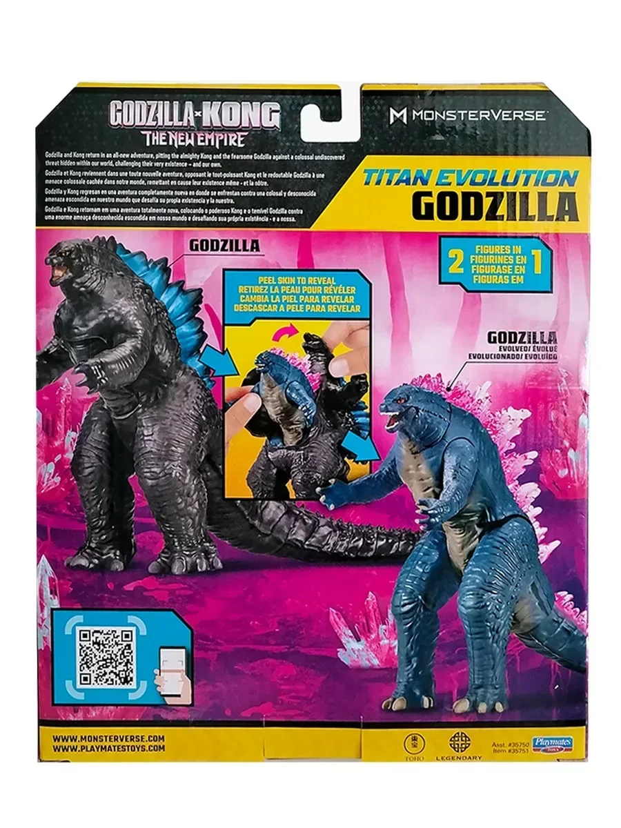 Godzilla Evolution Model VS King Kong New Empire 2024 Collect Peel Skin Gojira Titan Action Figure Joints Movable Model Toy Gift