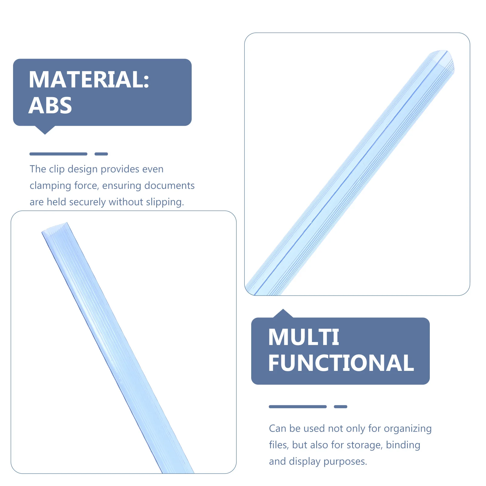 

20pcs Pull Rod Clips Plastic Slide Binders For Bookbinding Document Folder Loose Leaf Binder Report Covers Binding