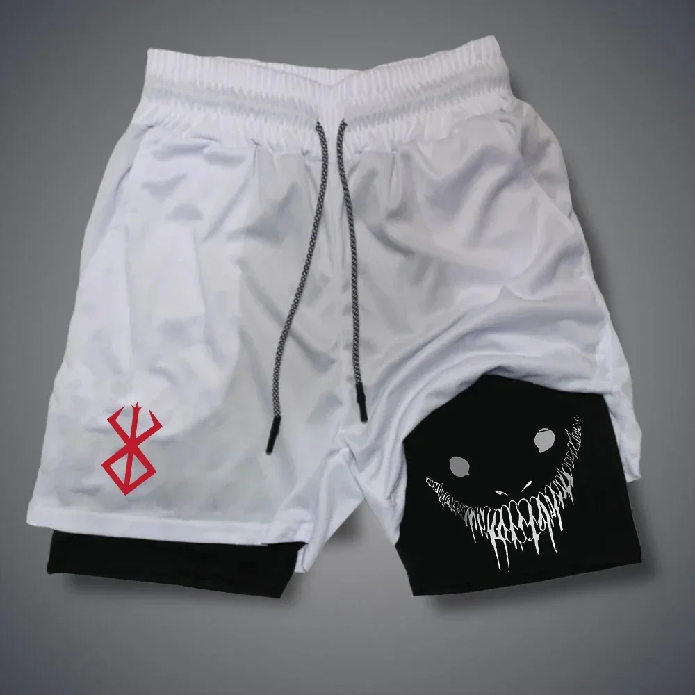 

Летние мужские шорты для бега для фитнеса, тренировок в тренажерном зале, спортивные шорты 2 в 1, быстросохнущие шорты для тренировок, двухэтажные шорты для бега